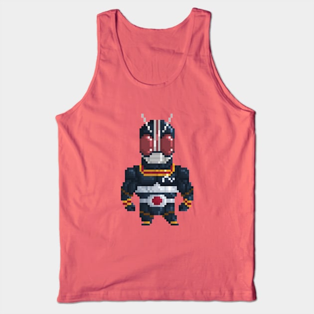 Retro Gamer 8bit Kamen Rider Black Tokusatsu Tank Top by YayPixel